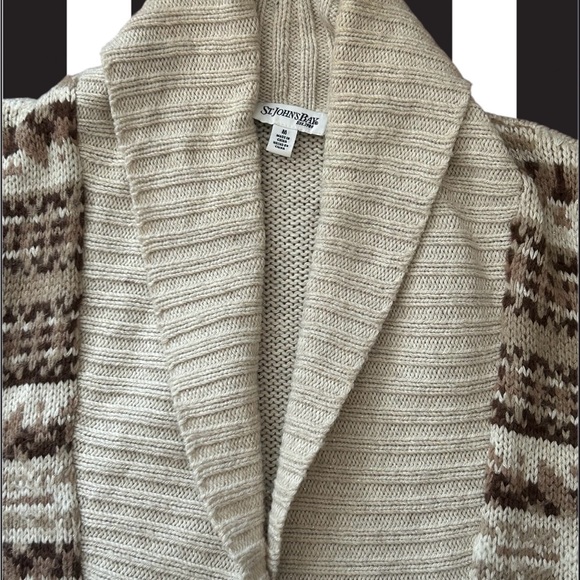 St. John’s Bay Open Cardigan Sweater Drape Collar Women’s M Festive Momcore - Picture 7 of 12
